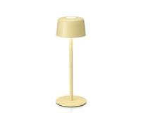 Auraglow Rechargeable Table Lamp Yellow Pastel, Touch Dimmable, 1 Pack | Cordless battery powered, 3 brightness levels, USB C fast charge, for bedroom, desk, lounge, garden and patio