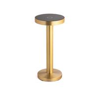 Auraglow Rechargeable Table Lamps Brass IP65, Cordless Outdoor LED, 2 Pack