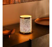 Auraglow Rechargeable Wireless LED Table Lamp with Remote - Battery-Powered, Dimmable, Colour-Changing, Cordless for Restaurants, Bars & Homes (Brass, 1 Lamp, 1 Light Source, 1 Remote)