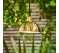 Auraglow Rechargeable Wireless Pendant Light with Remote - Cordless, Battery-Powered, Dimmable, Colour-Changing (Brass, 1 Lamp, 1 Light Source, 1 Remote)