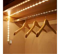 Auraglow Wireless PIR Motion Sensor 30 LED 1M Strip Light Rechargeable Wardrobe Night Light with Built in Timer