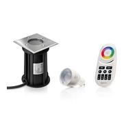 Auraglow Remote Control Colour Changing Outdoor Deck Light - Square - 1 Pack