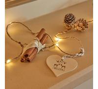 Auraglow Set of 15 Cinnamon Pine Cone Battery Operated Indoor Christmas LED Festive String Lights (1 Pack)