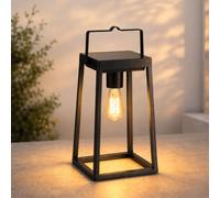 Auraglow Solar and USB Garden Lantern with Vintage Filament Bulb