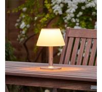 Auraglow Solar Outdoor Table Lamp - Garden Patio Light - Warm White LED - Solar Battery Rechargeable - 3 Step Dimmable - IP44 Weatherproof