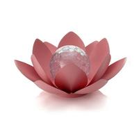 Auraglow Solar Powered Metal Water Lily Led Table Light - Brick Red