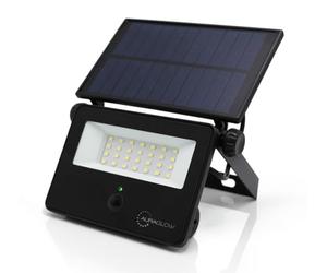 Auraglow Solar Security Flood Light, PIR Motion Sensor for Home Security, IP54 Waterproof, Outdoor Wall Mountable, Adjustable Angle, SPV Lighting for Garden, Patio, Pathway, Fence, Driveway (2 Pack)