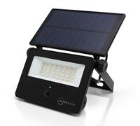 Auraglow Solar Security Flood Light with PIR Motion Sensor, 1 Pack | 850 lumen daylight white, IP54 weather resistant, adjustable angle, for garden, patio, fence and driveway