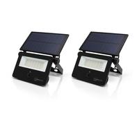 Auraglow Solar Security Flood Lights with PIR Motion Sensor, 2 Pack