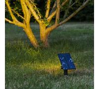 Auraglow Solar Spike Ground Or Wall Spotlight - Two Pack