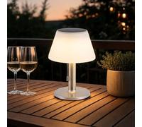 Auraglow Solar Table Lamp for Garden and Patio, Warm White Dimmable