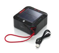 Auraglow Solar & USB Outdoor LED String Lights - Rechargeable Battery, Built-in Torch & Power Bank - Ideal for Camping, Hiking, Tent, Gazebo, Parasol & Garden Lighting - Black