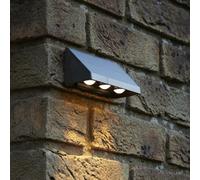 Auraglow Solar Wall & Fence Downlights With Triple Led - Pack Of 2