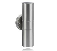 Auraglow Stainless Steel Double Up & Down Outdoor Wall Light (Fitting Only) | IP44 tempered glass, rust resistant body, twin beam glow, bulbs not included, for porch, garage and front door