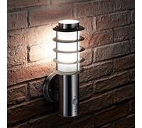 Auraglow Stainless Steel PIR Infrared Motion Sensor Outdoor LED Wall Light (Cool White)