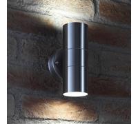 Auraglow Stainless Steel Up & Down Outdoor Wall Light - Cool White