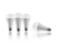 Auraglow Super Bright 15W LED E27 Edison Screw Light Bulb, Cool White, 6500K - 1521 Lumens - 100w EQV - Dimmable - 4 Pack