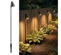 Auraglow Tall Garden Spike Light with GU10 Bulb, Warm White, 1 Pack