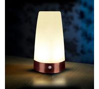 Auraglow Wireless PIR Motion Sensor Table Lamp Super Bright LED Rechargeable Hallway Night Light - Round - 1 Pack