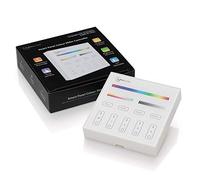 Auraglow Wireless Wall Light Switch, Four Zone RF Remote, Touch Glass
