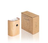 Auraglow Rechargeable Wooden Wall Light Motion Sensor PIR Portable Cordless Wireless Automatic Battery Indoor Hallway, Stairway, Porch Smart Night Lamp (Beech, 1 Pack)