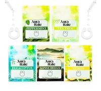 AuraHale Breathe Easy Pack - Essential Oil Infused Nasal Diffuser Rings for Clear Breathing, Vital Energy & Inner Ease | Wearable Aromatherapy | Medical-Grade Silicone | Organic
