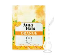 AuraHale Nasal Diffuser Ring - Orange Scent for Fresh Focus, Energised Mind & Immune Boost | Wearable Aromatherapy | Medical-Grade Silicone | Organic Essential Oil Infused