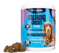 Aurahealth Calming 200 Chews up to 4-month supply for Small to Medium Dogs. 15-in-1 Reduce Stress, Fear, Separation, Barking, Hyperactivity, Aggression & Travel. Ashwagandha - Chicken Flavor.
