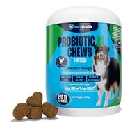 AuraHealth Probiotic 120 XL Chews up to 4-month supply for Medium to Giant Dogs: 16-in-1 XtraStrength Support Gut Health, Diarrhea & Allergies - 16 Billion CFUs, Inulin & Glutamine - Chicken Flavor.