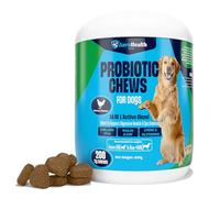 AuraHealth Probiotic 200 Chews up to 4-month supply for Small to Madium Dogs 16-in-1 Support Gut Health, Diarrhea & Allergies - 8 Billion CFUs, Prebiotics, Glutamine, Inulin, Omega-3, Chicken Flavour.