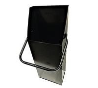 AuraHome Coal Scuttle Hod Designer Rectangular Fireside Accessory 21″ Height x 8″ Width x 5" Depth Gloss Black