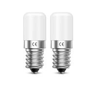 Aurahome Fridge Bulb, E14 LED Light Bulb 1.5W Warm White 2700K SES E14 Small Screw Light Bulb Low Watt Pygmy Bulb 15W Equivalent Screw in for Salt Lamp/Sewing Machine/Night Light/Cooker Hood 2PCS