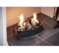 AuraHome® Premium Victorian Bowed Front Cast Iron Fire Grate with 4 Legs for air Flow I Log Coal Fireside Classic | Eco Friendly Fire Grate & Ashpan & Tool (16 Inch, Ashpan & Tool)