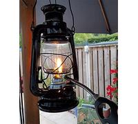 AuraHome Vintage Decor ® Storm Lantern 12 inch Premium Large Oil Lamp Black Burning Hurricane Lantern Retro Kerosene Lamps Classic Oil Lamp Table Lanterns for Home, Garden, Camping Citronella