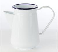 AuraHome ® White Traditional Enamel Milk/Cream or Sauce/Gravy/Custard/Water Pouring Jug Pitcher 1litre Capacity 18cm Width x 11cm Base H Retro Unbreakable Classic Tableware