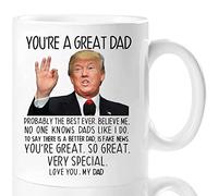 Aurahouse Father's Day Gift from Daughter Son, You're A Great Dad Trump Coffee Mug, Funny Dad Mug, Dad Birthday Gifts, Gag Gifts for Dad, Dad Christmas Gifts, Dad Trump Coffee Cup Present(White,11Oz)