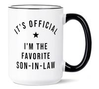 Aurahouse Son in Law Gifts Mug, Birthday Wedding Gifts for Son in Law Favorite Child, Anniversary Christmas Gift from Mother Father in Law MIL, Future SIL gift, 15oz