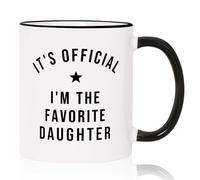 Aurahouse Valentines Day Daughter Gifts from Mom Dad, Funny Favorite Daughters Mug Christmas Birthday Gifts for Daughter Adult, To My Daughters from Dad Mom, 11oz