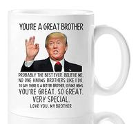 Aurahouse You're A Great Brother Mug, Birthday Gag Gifts for Brother, Christmas, Father's Day Gifts for Brothers Adult, Funny Big Bro Present Ceramic Coffee Cup (White, 11oz)