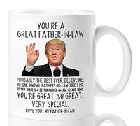 Aurahouse You're A Great Father in Law 11 Oz Coffee Mug, Funny Gifts for Father-in-law Birthday, Fathers Day Present Christmas Gifts Coffee Cup (White)