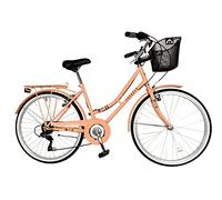 Aurai Trekker Ladies Heritage Bike 26" 6 Speed - Peach