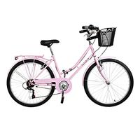 Aurai Trekker Ladies Heritage Bike, 26" Wheel, 6 Speed - Candyfloss