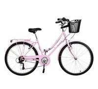 Aurai Trekker Ladies Heritage Bike 26in Wheel 6 Speed - Candyfloss