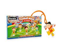 Auraio™ Football Match 3D Puzzle, 45 Pieces, 40x30 cm | 7 Slot-In Figures, Ages 3+, Problem Solving, Hand-Eye Coordination, Social Interaction