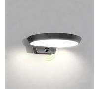 auralab Solar Lights Outdoor with Motion Sensor, Waterproof Outside Lights Solar Powered, 4000K Dusk to Dawn Solar Security Light for Front Door, Yard, Garage, Garden, White Round