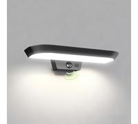 auralab Solar Lights Outdoor with Sensor, Waterproof Solar Powered Security Lights with 3 Modes Motion Sensor, Dusk to Dawn 4000K Outdoor Wall Light for Front Door, Yard, Garage, Garden, White Oval