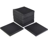 Auralex Acoustics Studiofoam Wedges Acoustic Absorption Foam, 2" x 24" x 24", 12-Panels, Charcoal