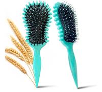AURALIA Curl Defining Brush, Curly Hair Brush, EdgeLift Wave Curlar, Wavy Style & Define Curler, Curling Volume Edge Lift Brushes for Women & Men, Cepillo Definidor Definir para Cabello Rizado (Green)