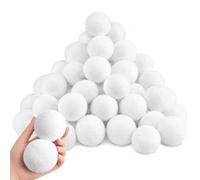 AURALIN 30P Artificial Snowballs 7 cm for Indoor Games and Christmas Decor | Use the same fluffy white balls for indoor passing activities and snowy table or bowl displays