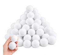 AURALIN Fake Snowballs 30 Pack 5 cm Soft Machine-Washable Indoor Games | Soft realistic machine-washable indoor snowballs with no cold or mess for snowball fights Christmas games and festive decor